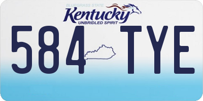 KY license plate 584TYE