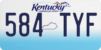 KY license plate 584TYF