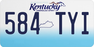 KY license plate 584TYI