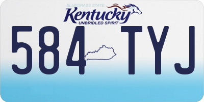 KY license plate 584TYJ