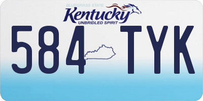 KY license plate 584TYK