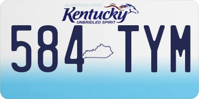 KY license plate 584TYM