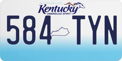 KY license plate 584TYN