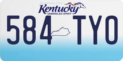 KY license plate 584TYO