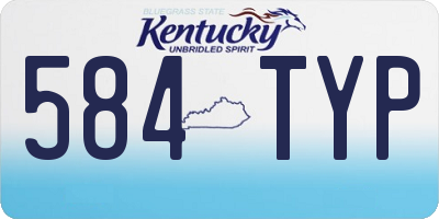 KY license plate 584TYP