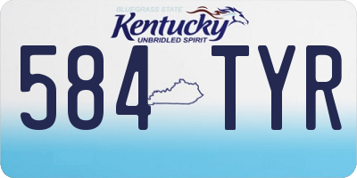 KY license plate 584TYR