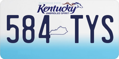 KY license plate 584TYS