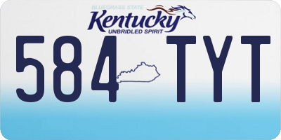 KY license plate 584TYT