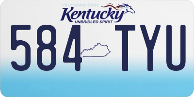 KY license plate 584TYU