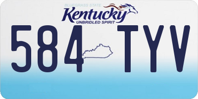 KY license plate 584TYV