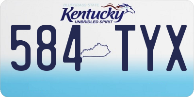 KY license plate 584TYX