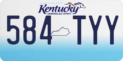 KY license plate 584TYY