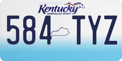 KY license plate 584TYZ