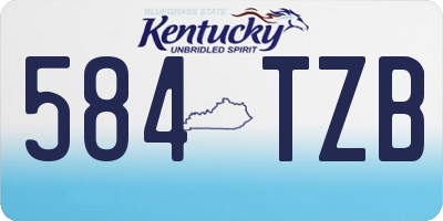 KY license plate 584TZB