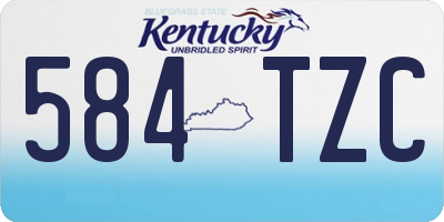 KY license plate 584TZC