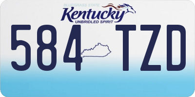KY license plate 584TZD