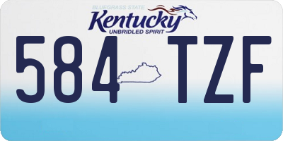 KY license plate 584TZF