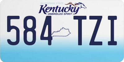 KY license plate 584TZI