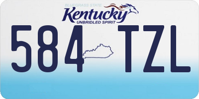 KY license plate 584TZL