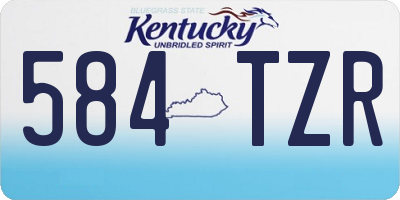 KY license plate 584TZR