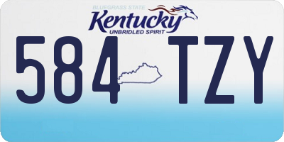 KY license plate 584TZY