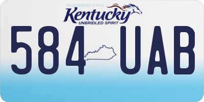 KY license plate 584UAB