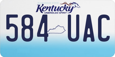 KY license plate 584UAC