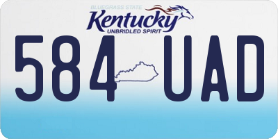 KY license plate 584UAD