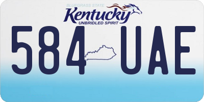 KY license plate 584UAE