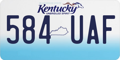KY license plate 584UAF
