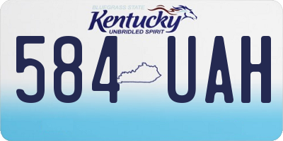 KY license plate 584UAH