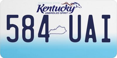 KY license plate 584UAI