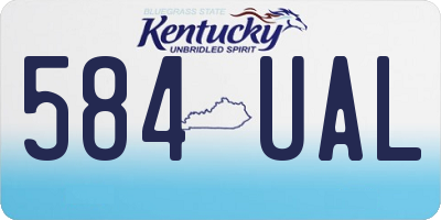 KY license plate 584UAL