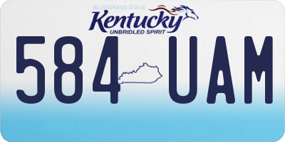 KY license plate 584UAM