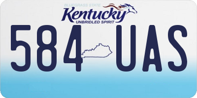 KY license plate 584UAS