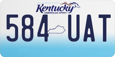 KY license plate 584UAT