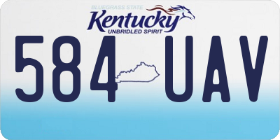 KY license plate 584UAV