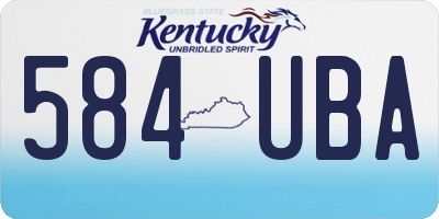 KY license plate 584UBA