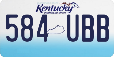 KY license plate 584UBB