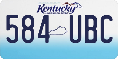 KY license plate 584UBC