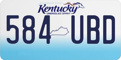 KY license plate 584UBD