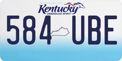 KY license plate 584UBE