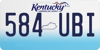 KY license plate 584UBI