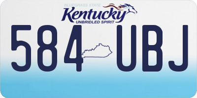 KY license plate 584UBJ