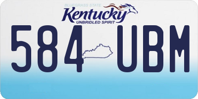 KY license plate 584UBM