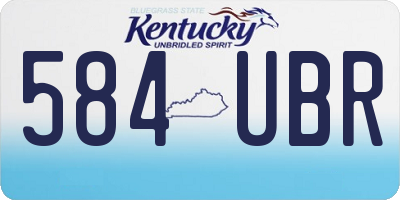 KY license plate 584UBR