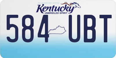 KY license plate 584UBT