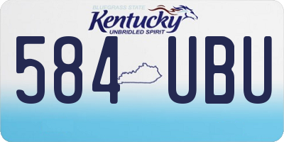 KY license plate 584UBU