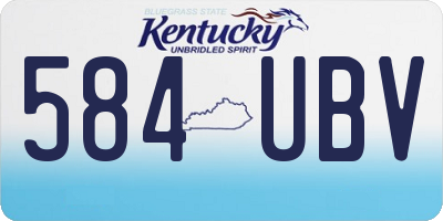 KY license plate 584UBV