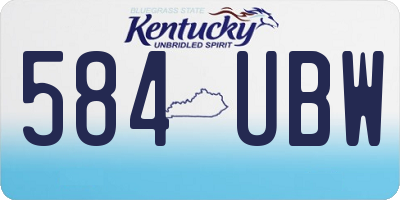 KY license plate 584UBW